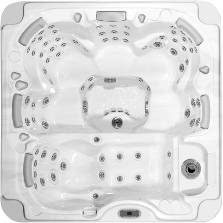 SPA - Minipiscina jacuzzi, 6 persoane, sterling silver, 82 jeturi, sistem audio MyMusic 2.0, unitate de control Gecko (IN.YE-3) iluminare LED,  Wellis Chill