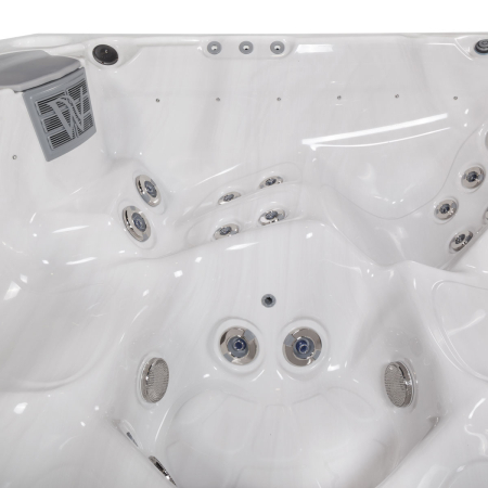 Minipiscina Malaga Life Deluxe alb lucios, Wellis, sistem stereo myMusic, 6 locuri, 218 × 218 cm [7]