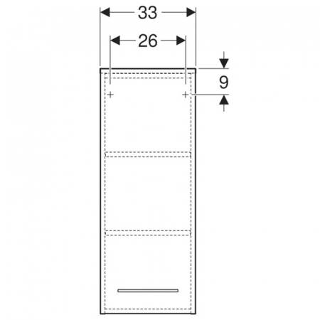 Dulap baie suspendat Geberit Selnova Square, o usa, 85 cm, gri inchis mat [2]