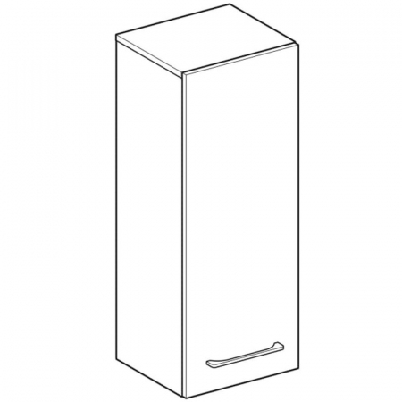 Dulap baie suspendat Geberit Selnova Square, o usa, 85 cm, gri inchis mat [1]