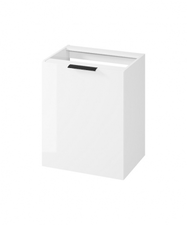 Dulap baie suspendat Cersanit City 60 pentru lavoar cu sertar cos rufe, alb, montat [1]
