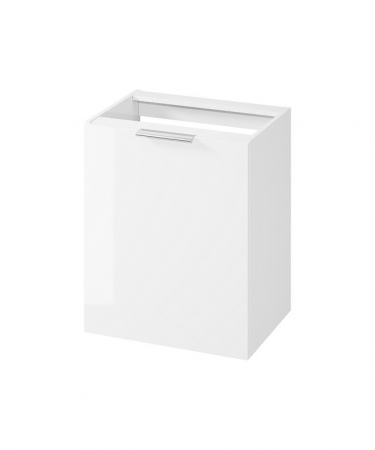 Mobilier pentru lavoar - Dulap baie suspendat Cersanit City 60 pentru lavoar cu sertar cos rufe, alb, montat