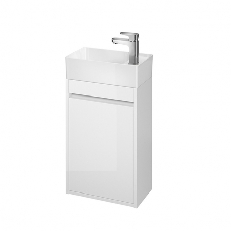 Mobilier pentru lavoar - Dulap baie suspendat Cersanit Crea pentru lavoar, 40 cm, alb, montat