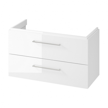 Mobilier pentru lavoar - Dulap baie suspendat Cersanit Larga pentru lavoar 100, alb, montat