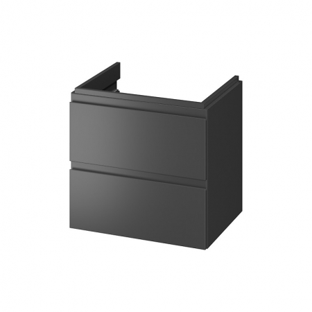 Mobilier pentru lavoar - Dulap baie suspendat Cersanit Moduo 60 pentru lavoar, antracit mat, montat