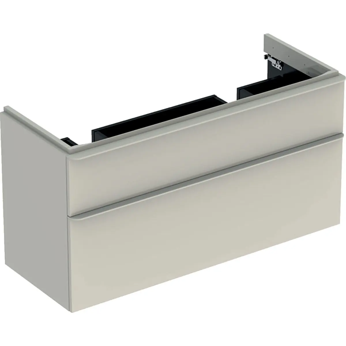 Mobilier baie suspendat cu lavoar 118x47 cm, gri nisipiu, sertare cu softclose, Geberit Smyle Square [1]