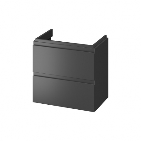 Mobilier pentru lavoar - Dulap baie suspendat Cersanit Moduo Slim 60 pentru lavoar, antracit mat, montat