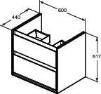 Dulap pentru lavoar, suspendat, alb, 60 cm din mdf, Ideal Standard Connect Air, [2]