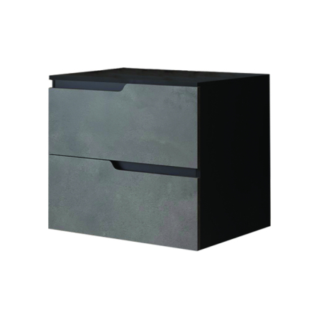 Mobilier baie - Mobilier cu blat pentru lavoar 60 cm, gri urban, Fluminia Bari