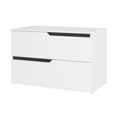Mobilier baie - Mobilier cu blat pentru lavoar 80 cm, alb mat,  Fluminia Bari 80