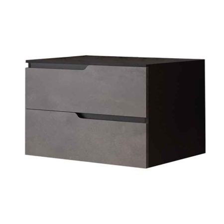Mobilier baie - Mobilier cu blat pentru lavoar 80 cm, gri urban, Fluminia Bari