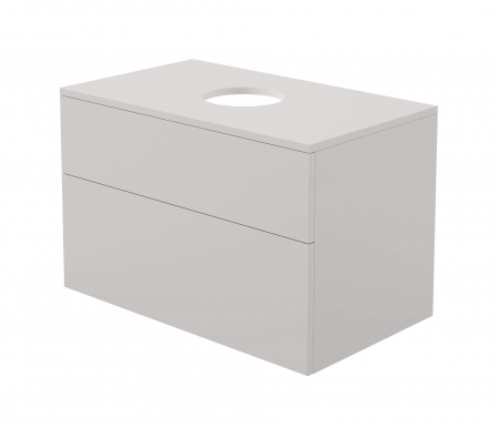 Mobilier pentru lavoar - Dulap baie suspendat 80x52x47cm pentru lavoar, casmir mat, MDF, Deante Prizma