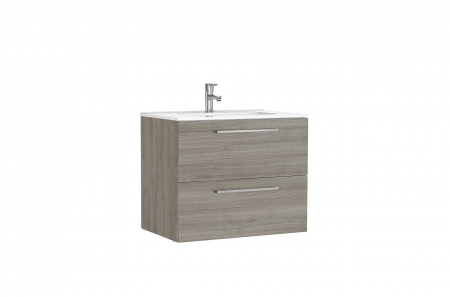 Mobilier baie - Set dulap baie suspendat Gala Handy cu lavoar inclus, 70 cm, gri mat