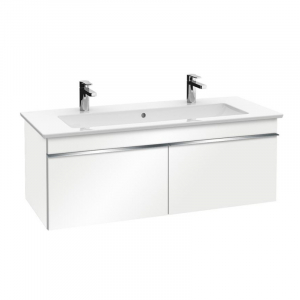 Mobilier pentru lavoar - Mobilier lavoar baie alb cu 2 sertare, 1153x420x502 mm, Villeroy & Boch, Venticello
