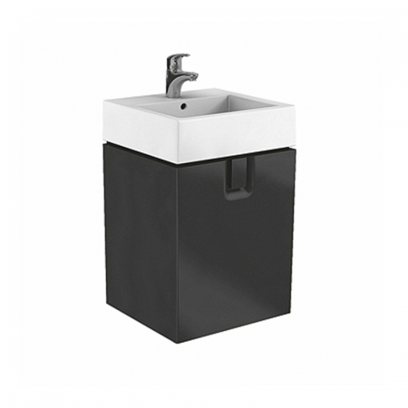 Mobilier pentru lavoar - Mobilier lavoar baie negru, 500x460x570 mm, Kolo, Twins