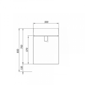 Mobilier lavoar baie alb, 500x460x570 mm, Kolo, Twins [3]