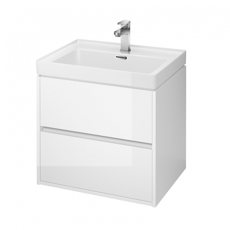 Mobilier pentru lavoar - Dulap baie suspendat Cersanit Crea 60, pentru lavoar incastrat, alb