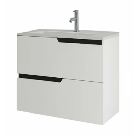 Mobilier baie - Mobilier pentru lavoar incastrat 60 cm, alb mat, Fluminia Bari