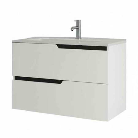 Mobilier pentru lavoar - Mobilier pentru lavoar incastrat  80 cm, alb mat, Fluminia Bari 80