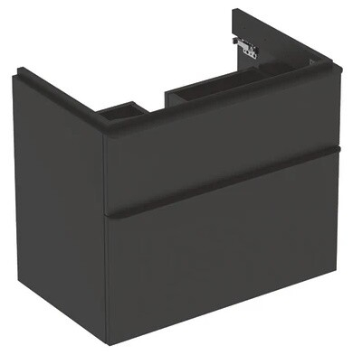 Mobilier pentru lavoar - Mobilier suspendat cu doua sertare, Geberit, Smyle Square, pentru lavoar, 75 cm, lava mat