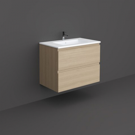 Mobilier baie - Mobilier suspendat incastrabil pentru lavoar, Joy, 80 cm stejar, Rak