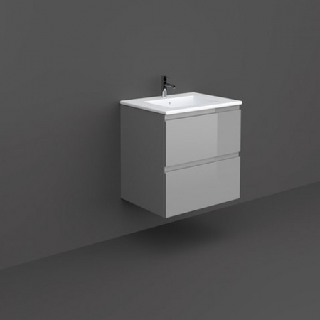 Mobilier baie - Mobilier suspendat incastrabil pentru lavoar, Joy, 60 cm gri, Rak