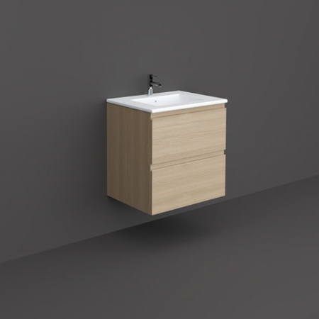Mobilier baie - Mobilier suspendat incastrabil pentru lavoar, Joy, 60 cm stejar deschis, Rak