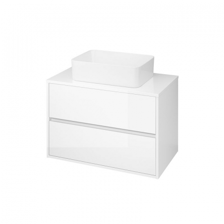 Mobilier pentru lavoar - Dulap baie suspendat Cersanit Crea 80 pentru lavoar pe blat, alb