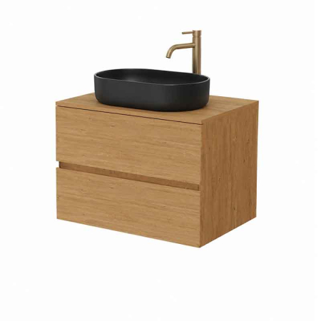 Mobilier suspendat pentru lavoar 80 cm, rovere naturale, Fluminia Genova [2]