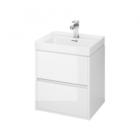 Mobilier pentru lavoar - Dulap baie suspendat Cersanit Crea 50 pentru lavoar incastrabil, alb