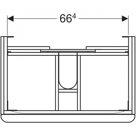 Mobilier suspendat pentru lavoar Geberit, 75 cm alb, Smyle Square [4]