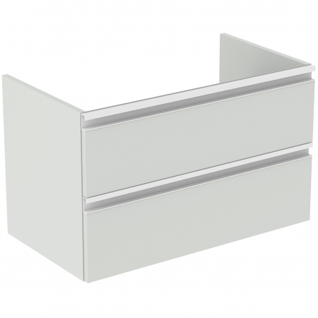 Mobilier pentru lavoar - Dulap baie suspendat Ideal Standard Tesi pentru lavoar, 80 cm, MDF, gri deschis lucios