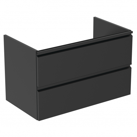 Mobilier pentru lavoar - Dulap baie suspendat Ideal Standard Tesi pentru lavoar, 80 cm, MDF, negru mat