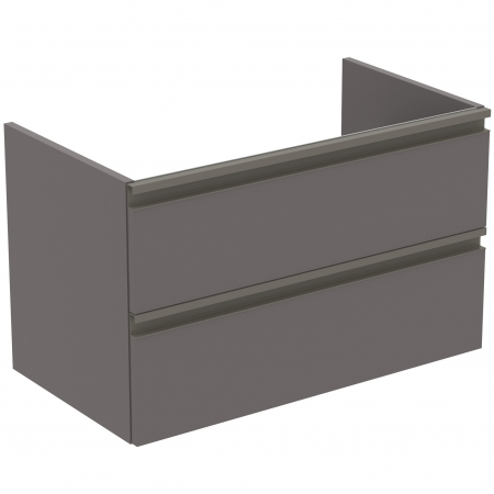 Mobilier pentru lavoar - Dulap baie suspendat Ideal Standard Tesi pentru lavoar, 80 cm, MDF, gri inchis mat