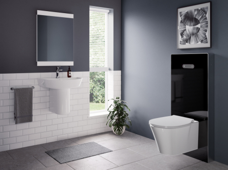 Modul Ideal Standard NeoX pentru vas wc suspendat, sticla neagra, actionare pneumatica [4]