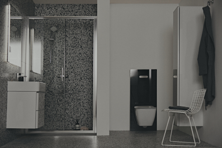 Modul Ideal Standard NeoX pentru vas wc suspendat, sticla neagra, actionare pneumatica [3]
