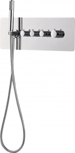 Baterii dus - Baterie dus termostatica incastrata culoare crom Deante, Multibox