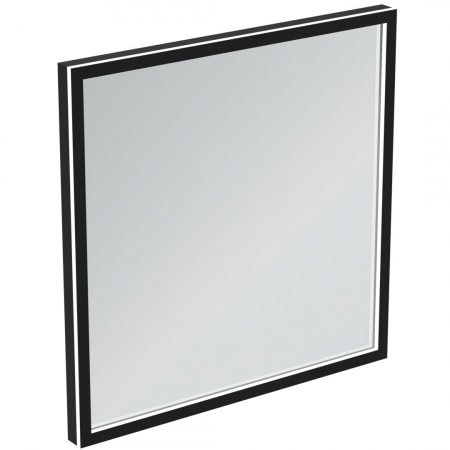 Oglinzi baie - Oglinda patrata cu iluminare LED Ideal Standard Conca 60 cm rama neagra