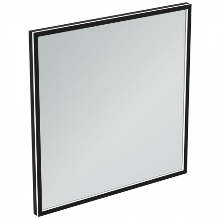 Oglinzi baie - Oglinda patrata cu iluminare LED Ideal Standard Conca 80 cm rama neagra