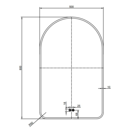 Oglinda baie 50x80 cm cu LED, dezaburire si lumina ambientala, rama din aluminiu negru, Fluminia Gaudi [1]
