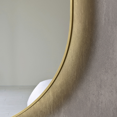 Oglinda baie 60x85 cm, reversibila, cu iluminare LED, rama slim aurie si senzor miscare, Belform Fortuna [2]