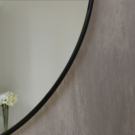 Oglinda baie 60x85 cm, reversibila, cu iluminare LED, rama slim neagra si senzor miscare, Belform Infinity [4]