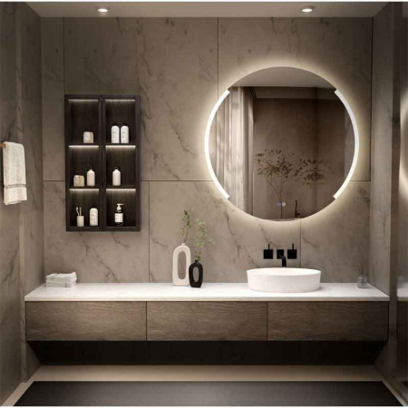 Oglinzi baie - Oglinda baie 80 cm, cu iluminare LED și dezaburire, Fluminia Tivoli Superlight