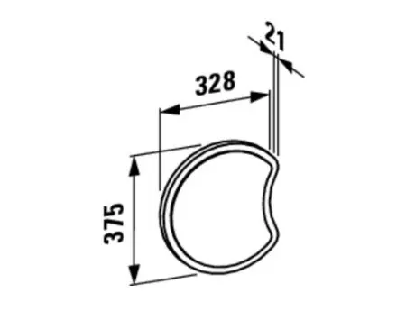 Oglinda baie, corp de omida, 33x38 cm, verde, Laufen Florakids [2]