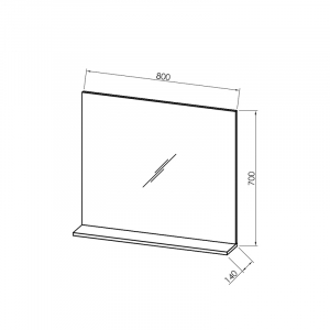 Oglinda baie 80 cm cu etajera alba Kolpasan, Evelin [4]