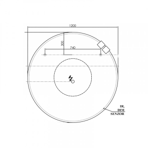 Oglinda baie 120 cm cu LED rotunda Kolpasan, Pandora [4]