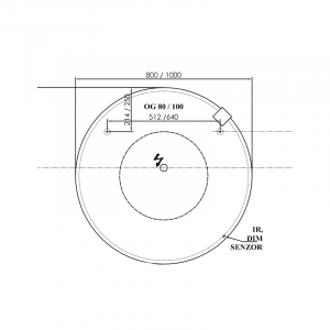 Oglinda baie 80 cm cu LED rotunda Kolpasan, Pandora [3]