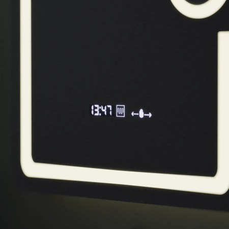 Oglinda baie iluminare LED 3 culori, sistem de dezaburire, termometru, ceas, lupa cometica, 60 x 80 cm Eclat MotionGlow Marcello [3]