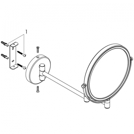 Oglinda cosmetica baie crom Hansgrohe, Logis Universal [2]