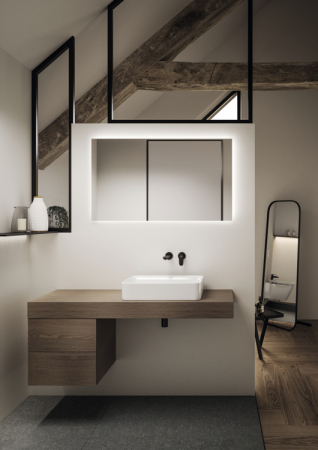 Oglinda dreptunghiulara cu iluminare LED si dezaburire Ideal Standard Mirror&Light Ambient 120 cm [2]